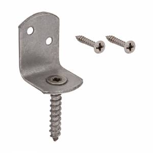 Montagesatz Nr. 12 ( für 2 Zaunfelder ) rostfrei A2, für z. B. Flechtzaunhalter - mit Schrauben - für 2 Zaunfelder