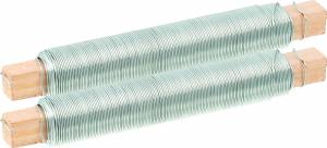 2 x Wickeldraht auf Holzstäbchen Ø 0,65 mm, 100 g, ca. 40 m, Edelstahl - 2er Pack