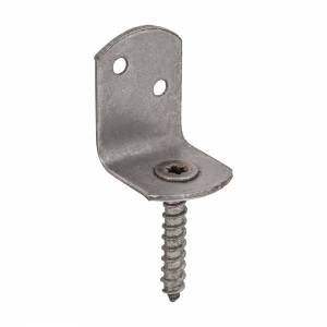 100 Stück L-Flechtzaunhalter rostfrei A2 30/40 mm - ohne Schrauben - ohne Schrauben - 100 Stück