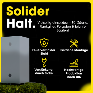 Einschlagbodenhülse 91/750/150 mm, feuerverzinkt, Materialstärke 1,8 mm - 1