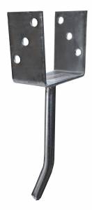 U-Pfostenstütze 71/300/4,0 mm, feuerverzinkt - gekröpfte Dolle Ø 16 x 200 mm - 0