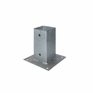 Aufschraubbodenhülse 101/1,8 mm, feuerverzinkt -Platte 150 x 150 mm - 101 mm für 100 mm Pfosten