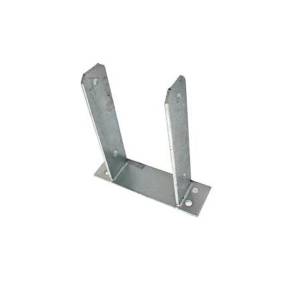 U-Pfostenstütze 81/200/4,0 mm, mit Platte zum Aufschrauben , feuerverzinkt - 81 mm für 80 mm Pfosten