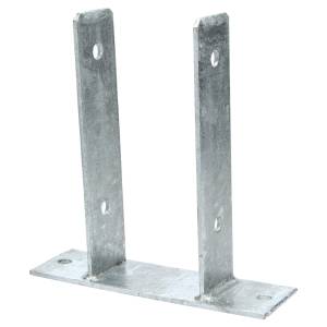 U-Pfostenstütze 91/200/4,0 mm, mit Platte zum Aufschrauben , feuerverzinkt - 0