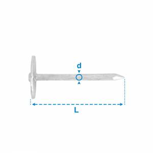 2,5 kg / Paket Leichtbauplattenstifte galvanisch verzinkt, 3,1/60 mm - 1