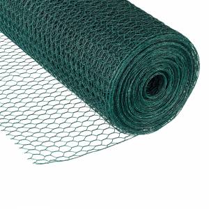 6-Eckdrahtgeflecht, kunststoffummantelt grün - 25 x 500 mm, 25 m Rolle - 25 m Rolle