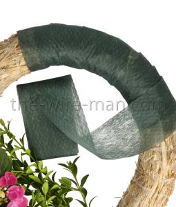 10 Rollen Kranzwickelband Römerwickelvlies Viskoseflies grün ·verrottbar · 6 cm breit, 100 m - 1