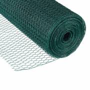 6-Eckdrahtgeflecht, kunststoffummantelt grün - 25 x 500 mm, 10 m Rolle