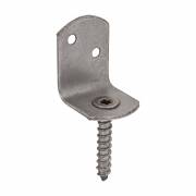 100 Stück L-Flechtzaunhalter rostfrei A2 30/40 mm - ohne Schrauben