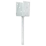 U-Pfostenstütze 81/300/4,0 mm, feuerverzinkt - Steindolle Ø 16 x 200 mm